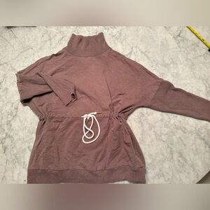 Varley Women’s lavender/mauve Adelaine Tie Waist Ribbed Sleeve sweatshirt